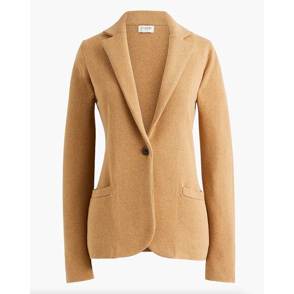 J. CREW Factory Schoolboy Sweater Blazer Heather Acorn Tan Sz XXL {3R1} - Picture 4 of 9